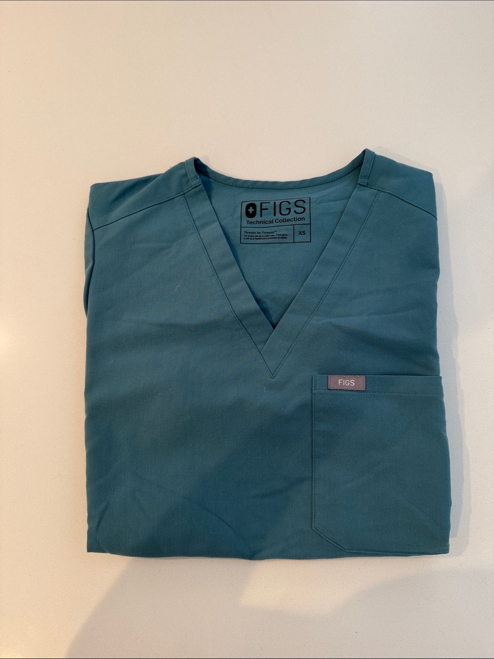 Figs Catarina Scrub Top in Hydrogreen